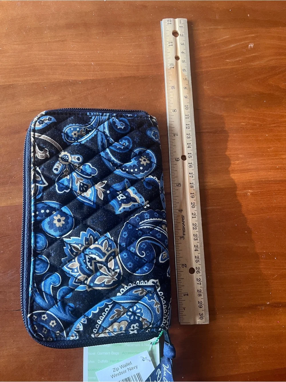 Vera Bradley Zip Wallet Windsor Navy NWT - Picture 5 of 7